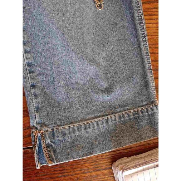 Size 10 Stamp 10 Denim Blue Jean Capri Pants Long Shorts Blue - Picture 4 of 4